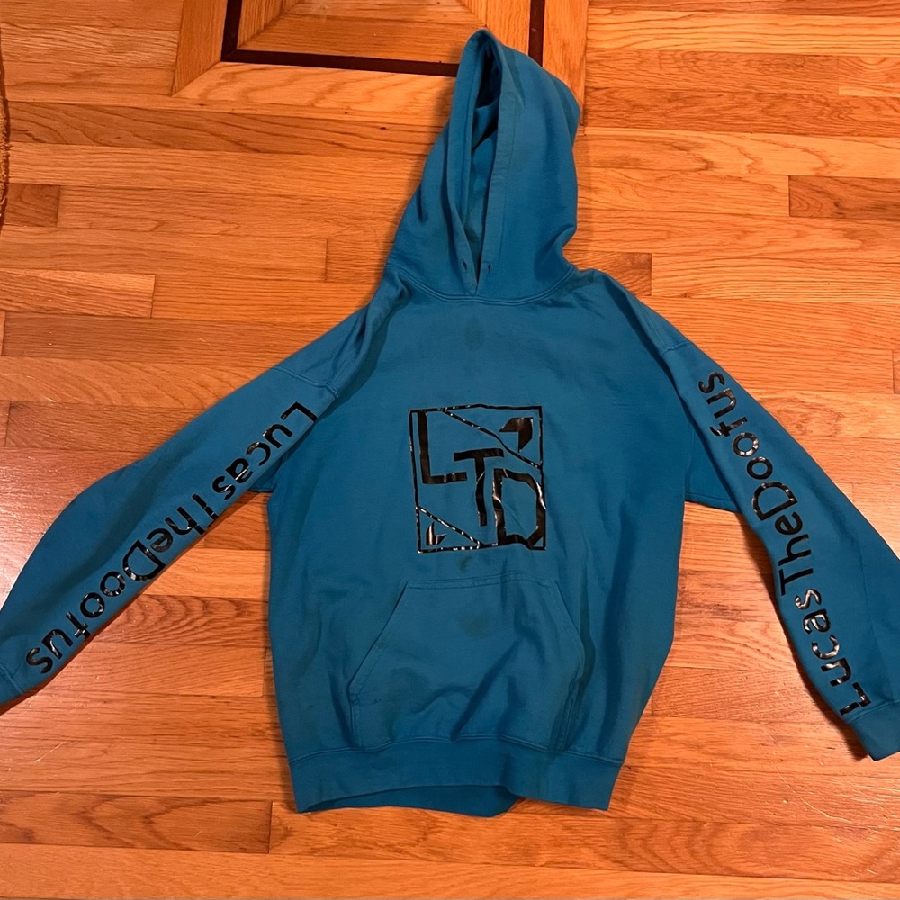 Blue hoodie